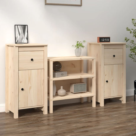 Sideboard 70X35X80 Cm Solid Wood Pine