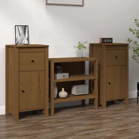 Sideboard 70X35X80 Cm Solid Wood Pine