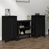 Sideboard 70X35X80 Cm Solid Wood Pine