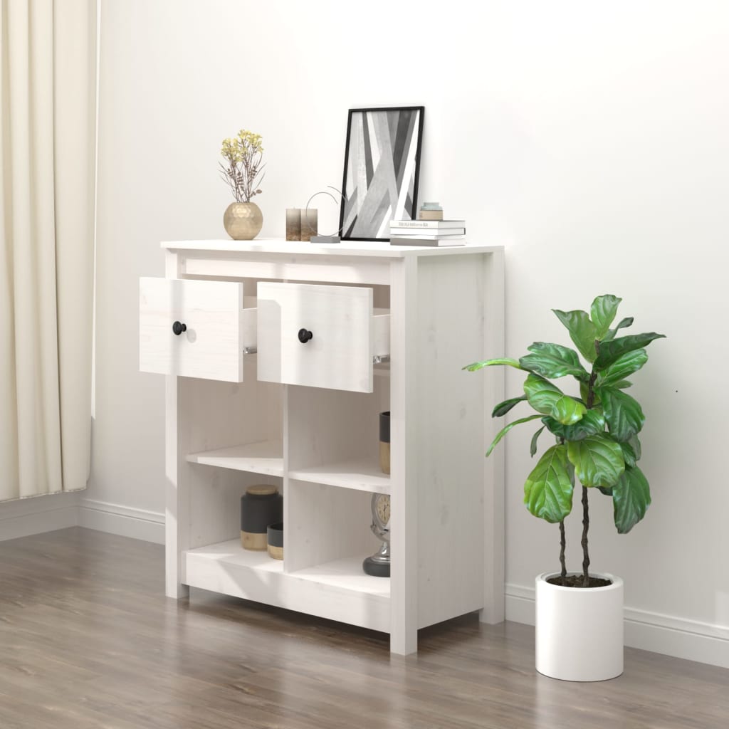 Sideboard 70X35X80 Cm Solid Wood Pine