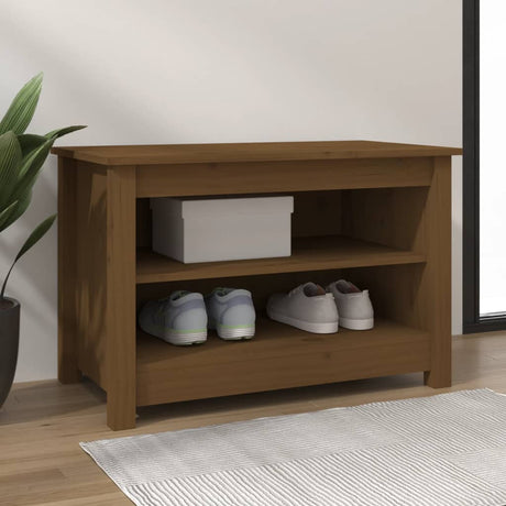 Shoe Bench 70X38X45.5 Cm Solid Wood Pine