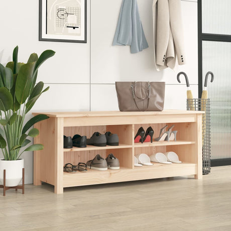 Shoe Bench 70X38X45.5 Cm Solid Wood Pine