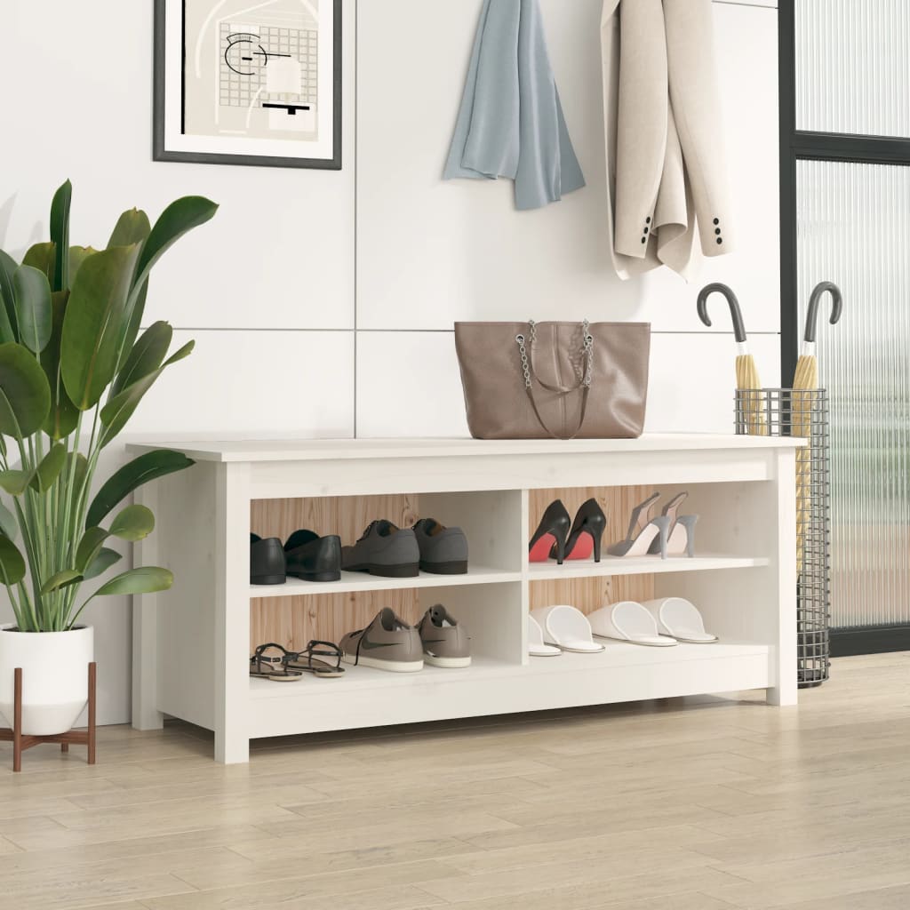 Shoe Bench 70X38X45.5 Cm Solid Wood Pine