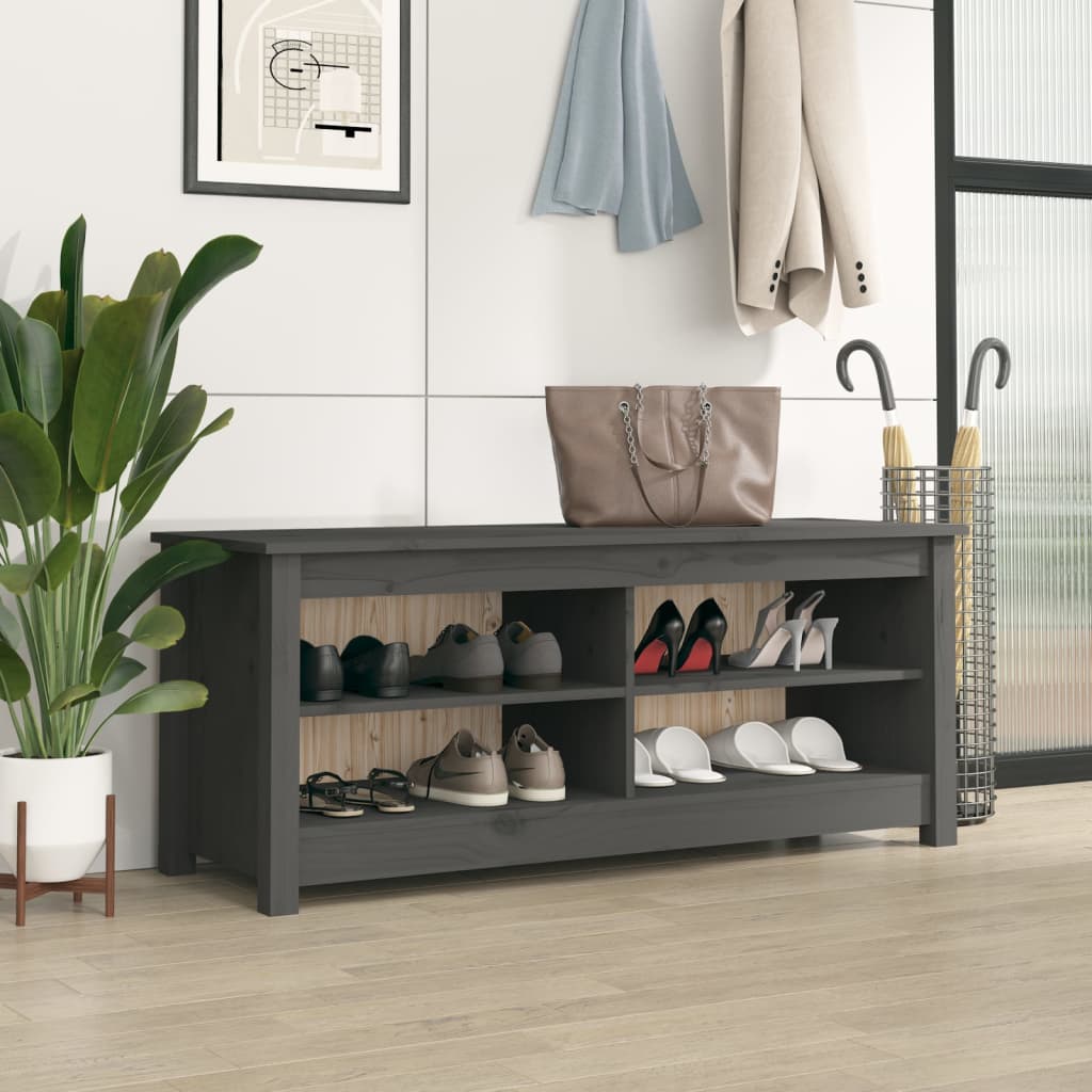 Shoe Bench 70X38X45.5 Cm Solid Wood Pine