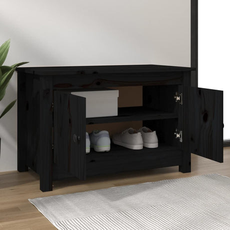 Shoe Cabinet 70X38X45.5 Cm Solid Wood Pine