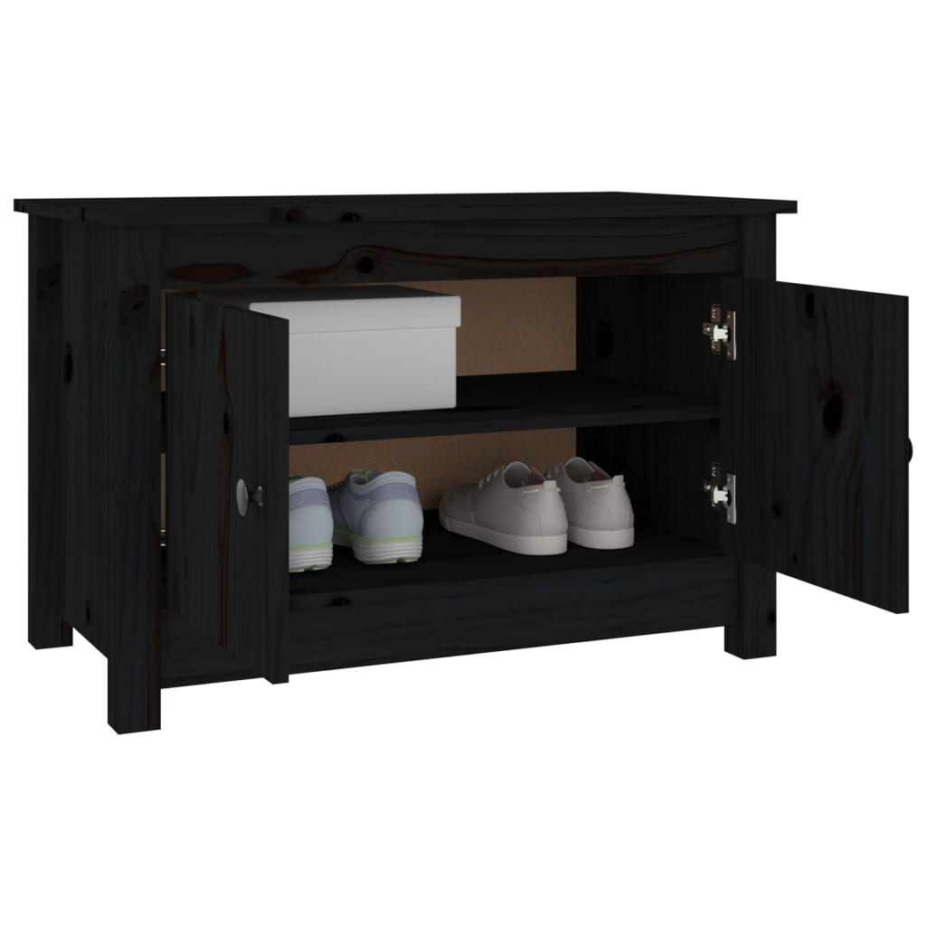 Shoe Cabinet 70X38X45.5 Cm Solid Wood Pine