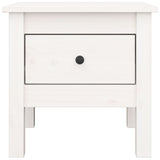 Side Table White 40x40x39 cm Solid Wood Pine