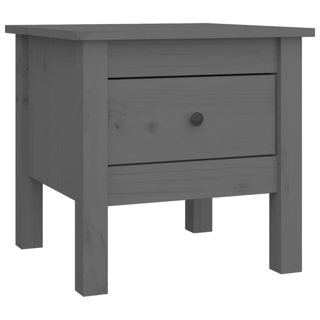 Side Tables 2 pcs Grey 40x40x39 cm Solid Wood Pine