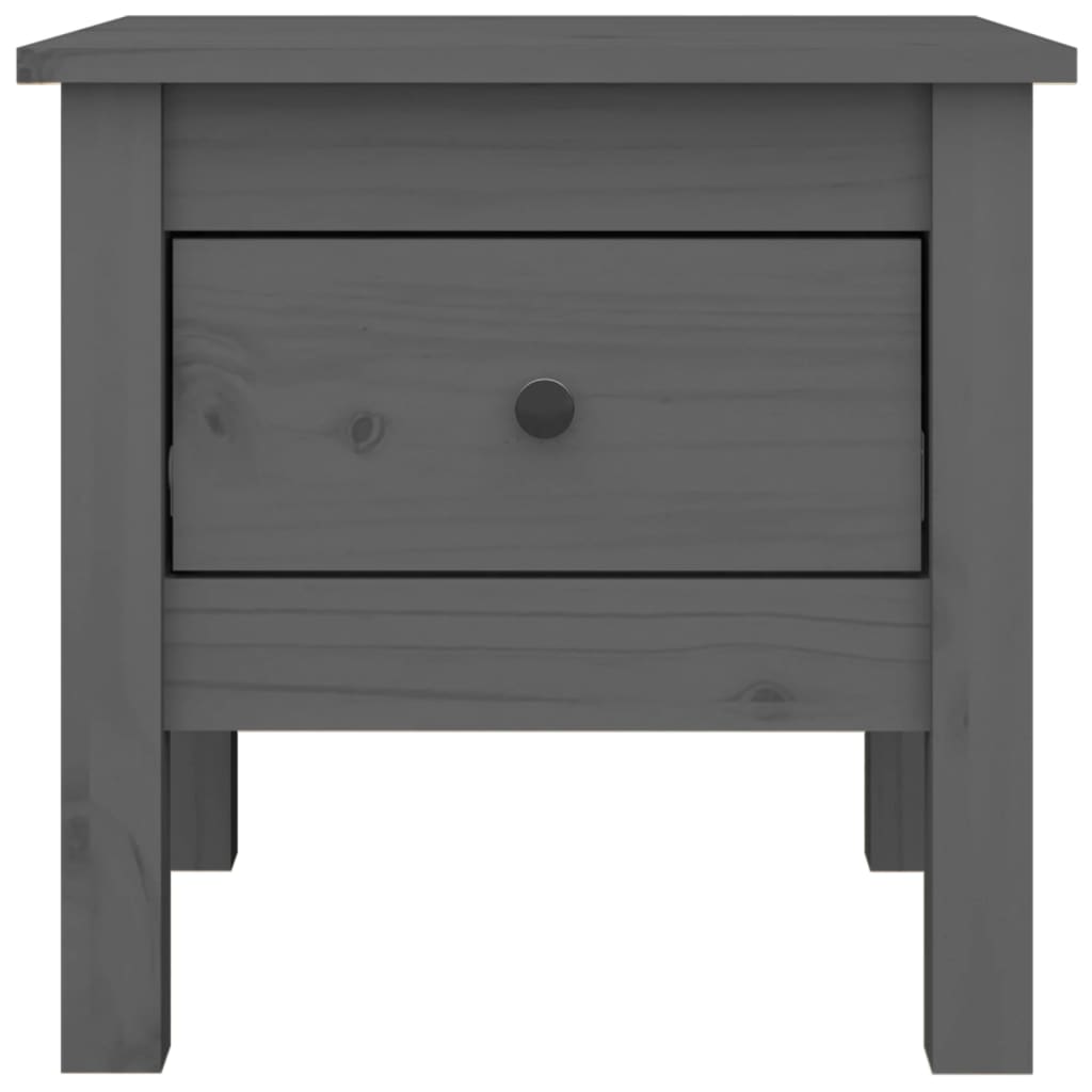 Side Tables 2 pcs Grey 40x40x39 cm Solid Wood Pine