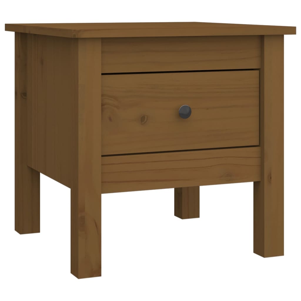 Side Table Honey Brown 40x40x39 cm Solid Wood Pine