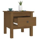 Side Table Honey Brown 40x40x39 cm Solid Wood Pine
