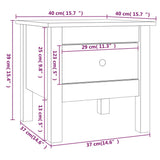 Side Table Honey Brown 40x40x39 cm Solid Wood Pine