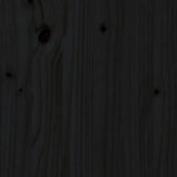 Side Tables 2 pcs Black 40x40x39 cm Solid Wood Pine