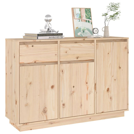 Sideboard 110X34X75 Cm Solid Wood Pine