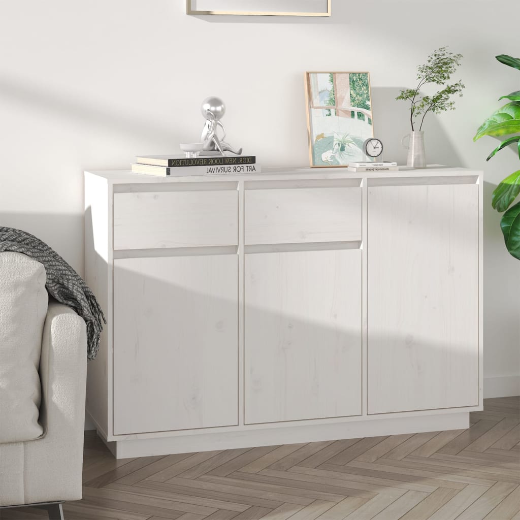 Sideboard 110X34X75 Cm Solid Wood Pine