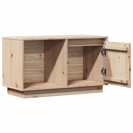 Tv Cabinet 74X35X44 Cm Solid Wood Pine