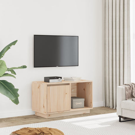 Tv Cabinet 74X35X44 Cm Solid Wood Pine