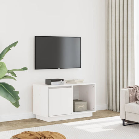 Tv Cabinet 74X35X44 Cm Solid Wood Pine
