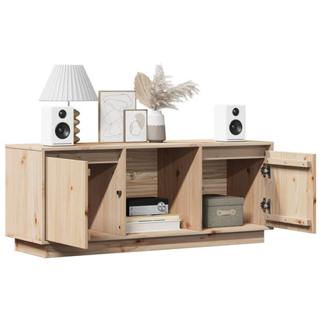 Tv Cabinet 110.5X35X44 Cm Solid Wood Pine