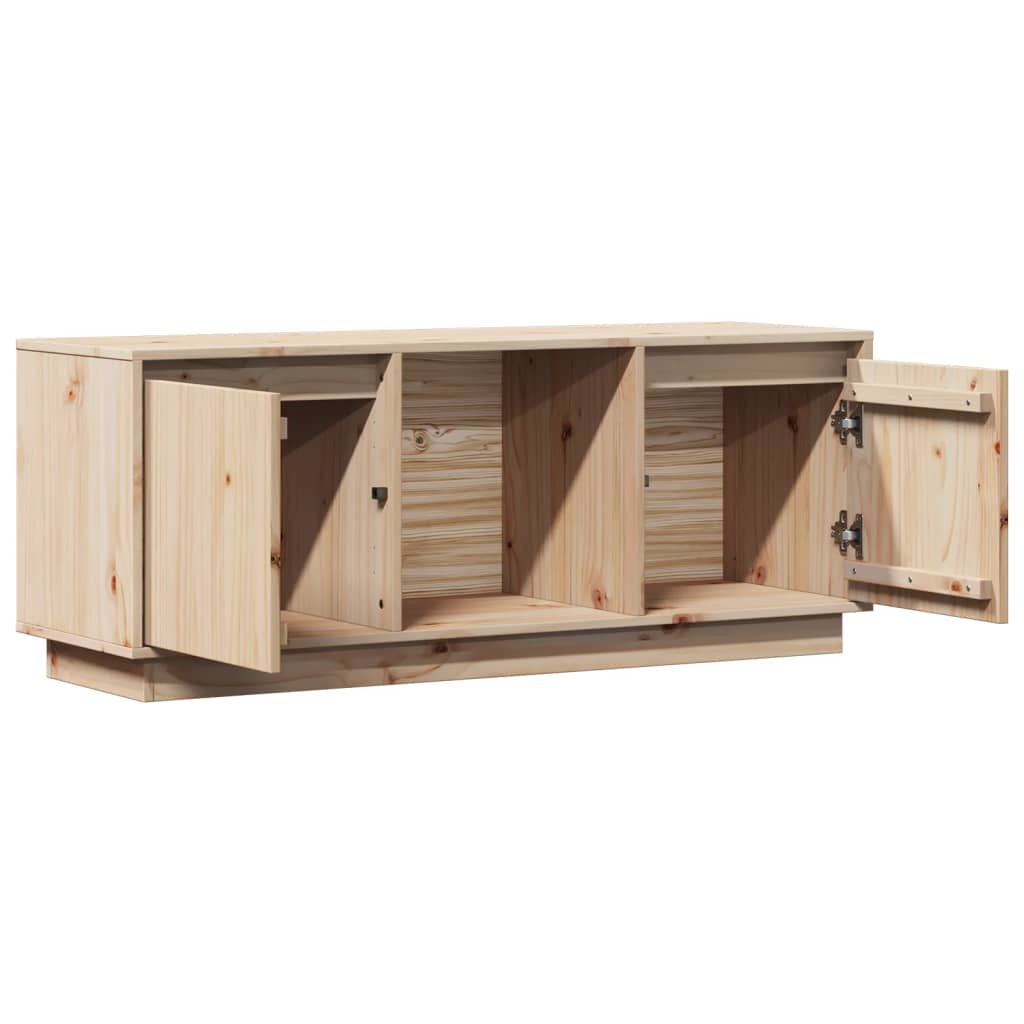 Tv Cabinet 110.5X35X44 Cm Solid Wood Pine