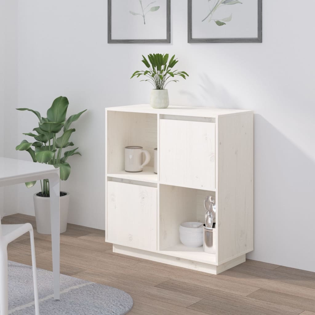 Sideboard 74X35X80 Cm Solid Wood Pine