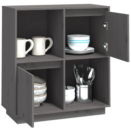 Sideboard 74X35X80 Cm Solid Wood Pine