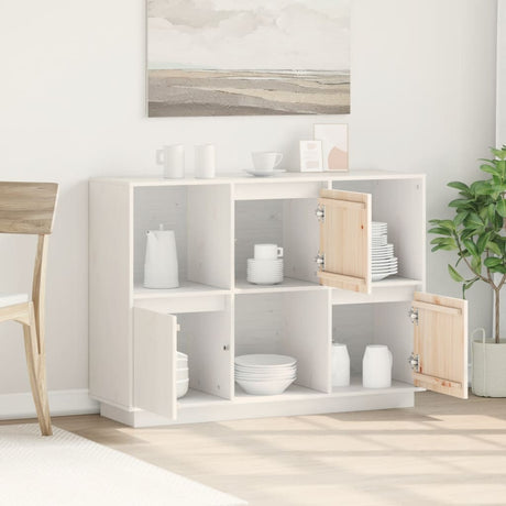 Sideboard 110.5X35X80 Cm Solid Wood Pine
