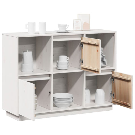 Sideboard 110.5X35X80 Cm Solid Wood Pine