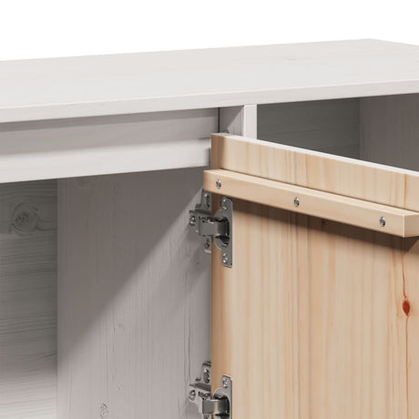 Sideboard 110.5X35X80 Cm Solid Wood Pine