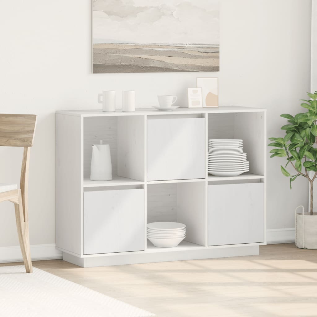 Sideboard 110.5X35X80 Cm Solid Wood Pine