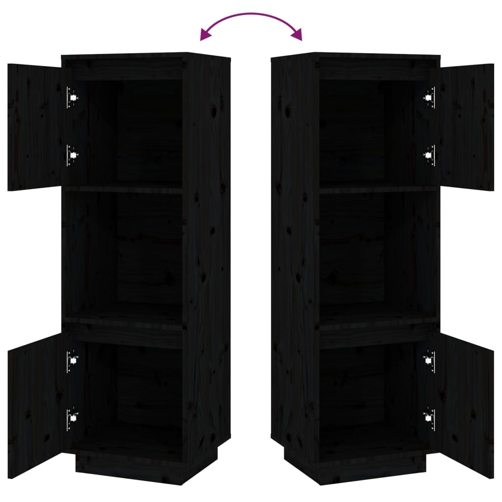 Highboard 38X35X117 Cm Solid Wood Pine