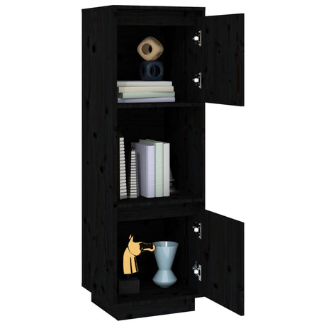 Highboard 38X35X117 Cm Solid Wood Pine