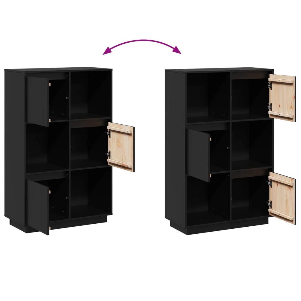 Highboard 74X35X117 Cm Solid Wood Pine