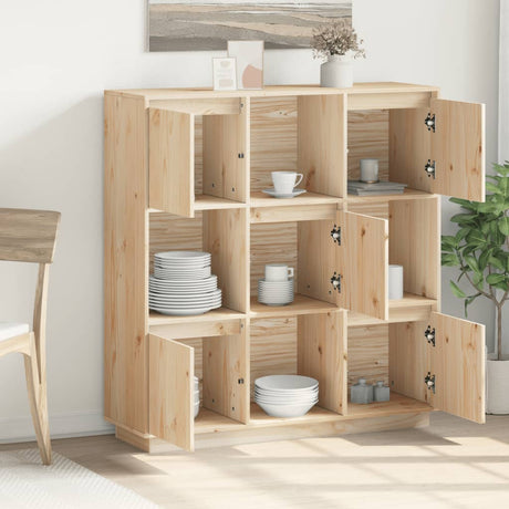 Highboard 110.5X35X117 Cm Solid Wood Pine