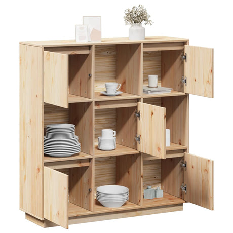 Highboard 110.5X35X117 Cm Solid Wood Pine