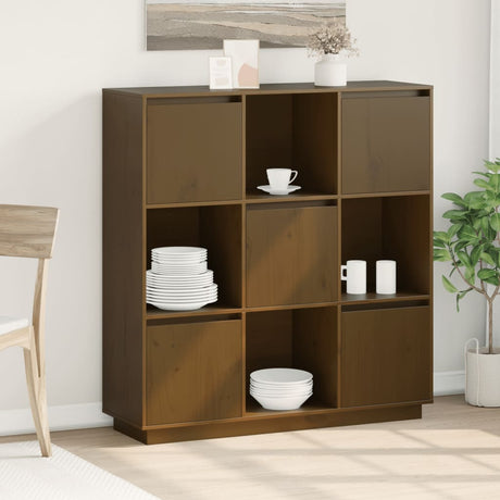 Highboard 110.5X35X117 Cm Solid Wood Pine