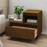 Bedside Cabinet 60X34X51 Cm Solid Wood Pine