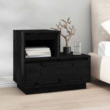 Bedside Cabinet 60X34X51 Cm Solid Wood Pine