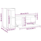 Tv Cabinets 2 Pcs Solid Wood Pine