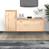 Tv Cabinets 2 Pcs Solid Wood Pine