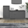 Tv Cabinets 2 Pcs Solid Wood Pine