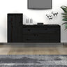 Tv Cabinets 2 Pcs Solid Wood Pine