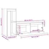 Tv Cabinets 2 Pcs Solid Wood Pine