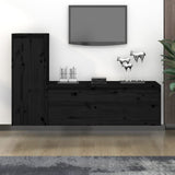 Tv Cabinets 2 Pcs Solid Wood Pine
