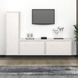 Tv Cabinets 3 Pcs Solid Wood Pine