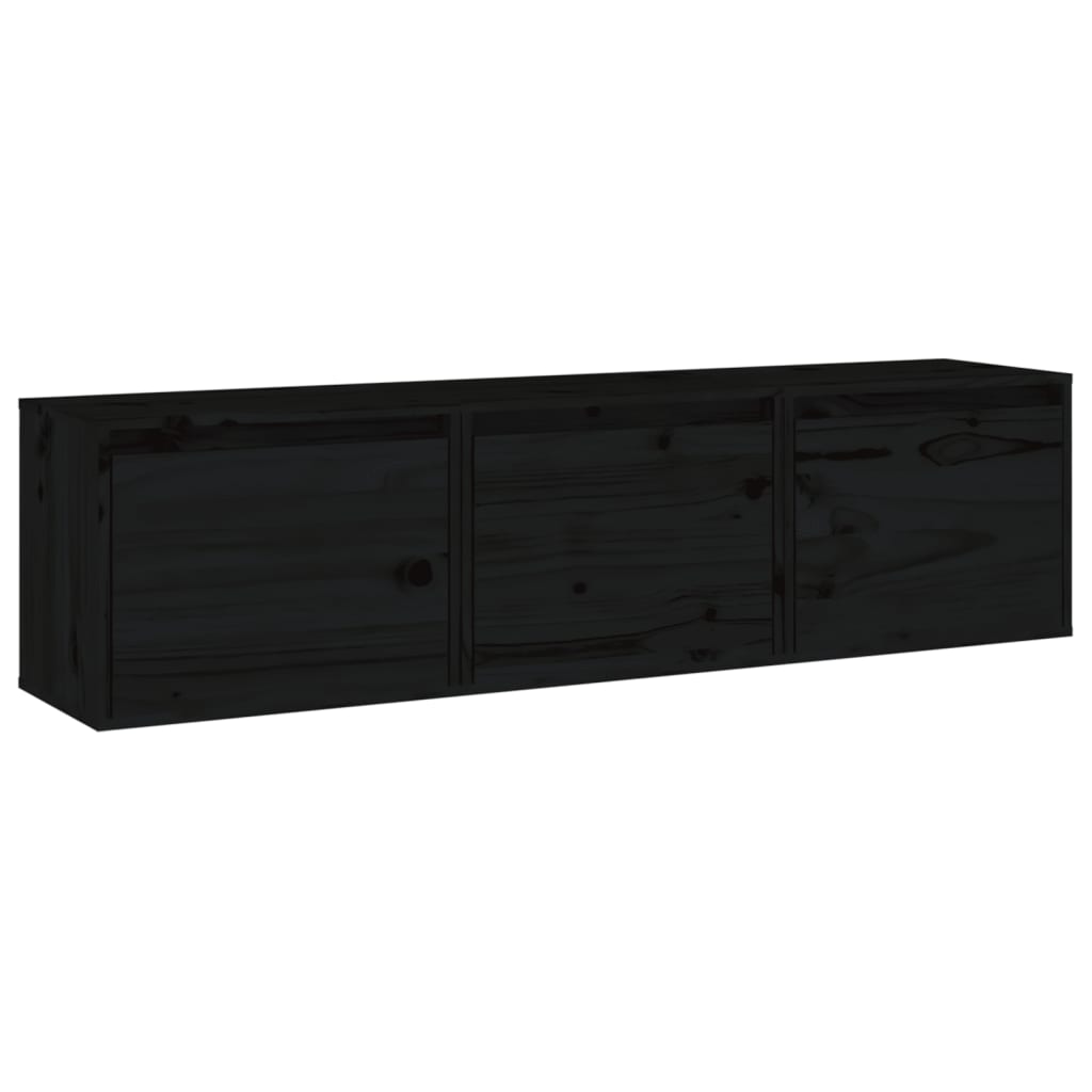 Tv Cabinets 3 Pcs Solid Wood Pine