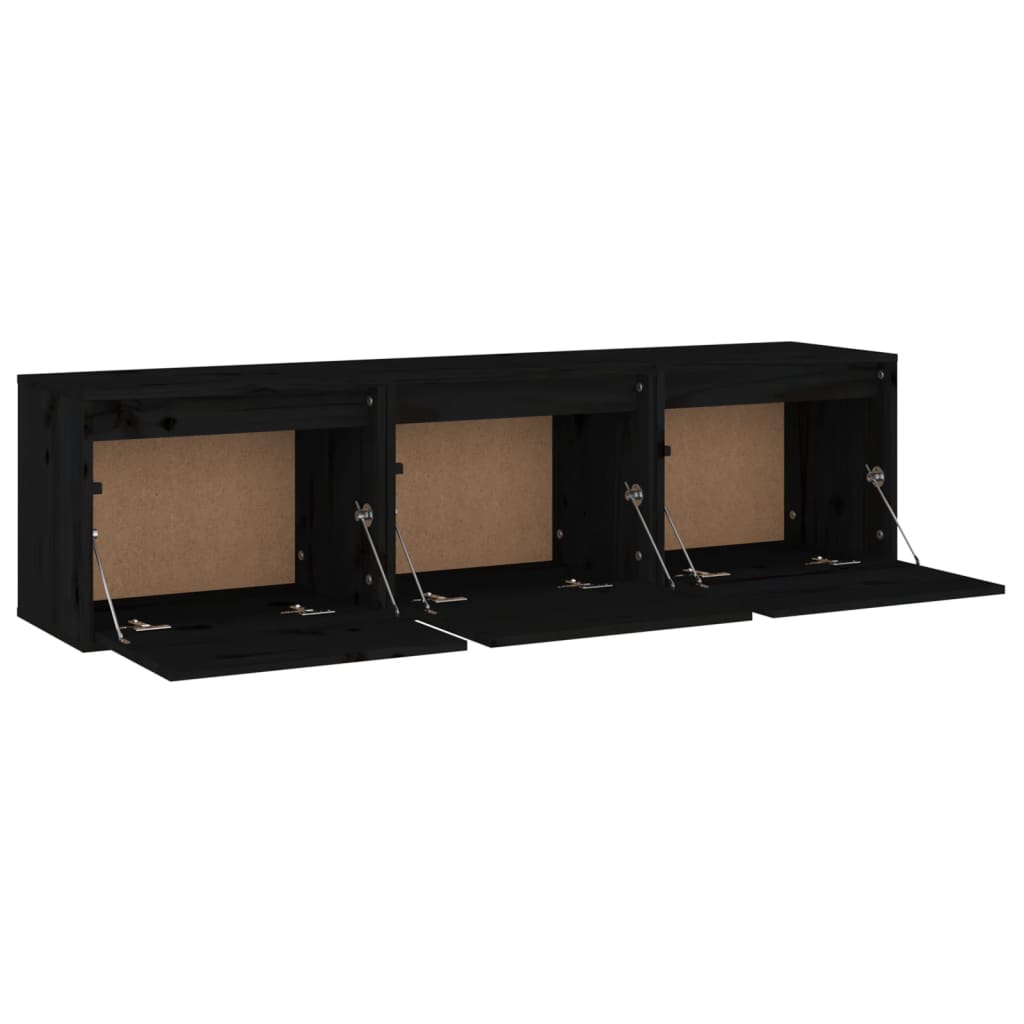 Tv Cabinets 3 Pcs Solid Wood Pine