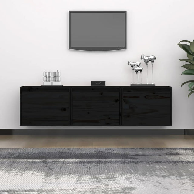 Tv Cabinets 3 Pcs Solid Wood Pine