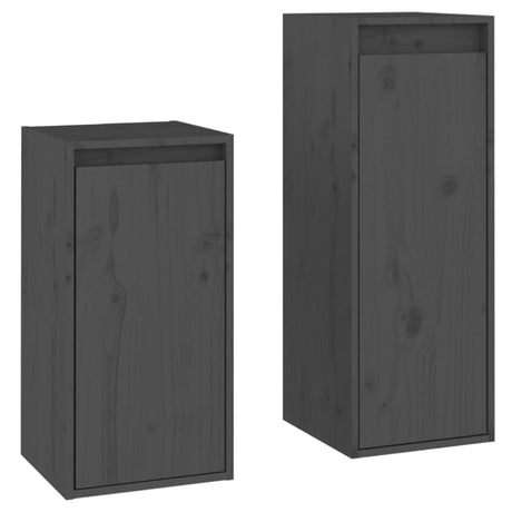 Tv Cabinets 2 Pcs Solid Wood Pine
