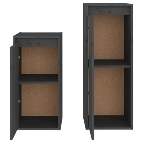 Tv Cabinets 2 Pcs Solid Wood Pine